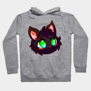 Black cat with green eyes Hoodie